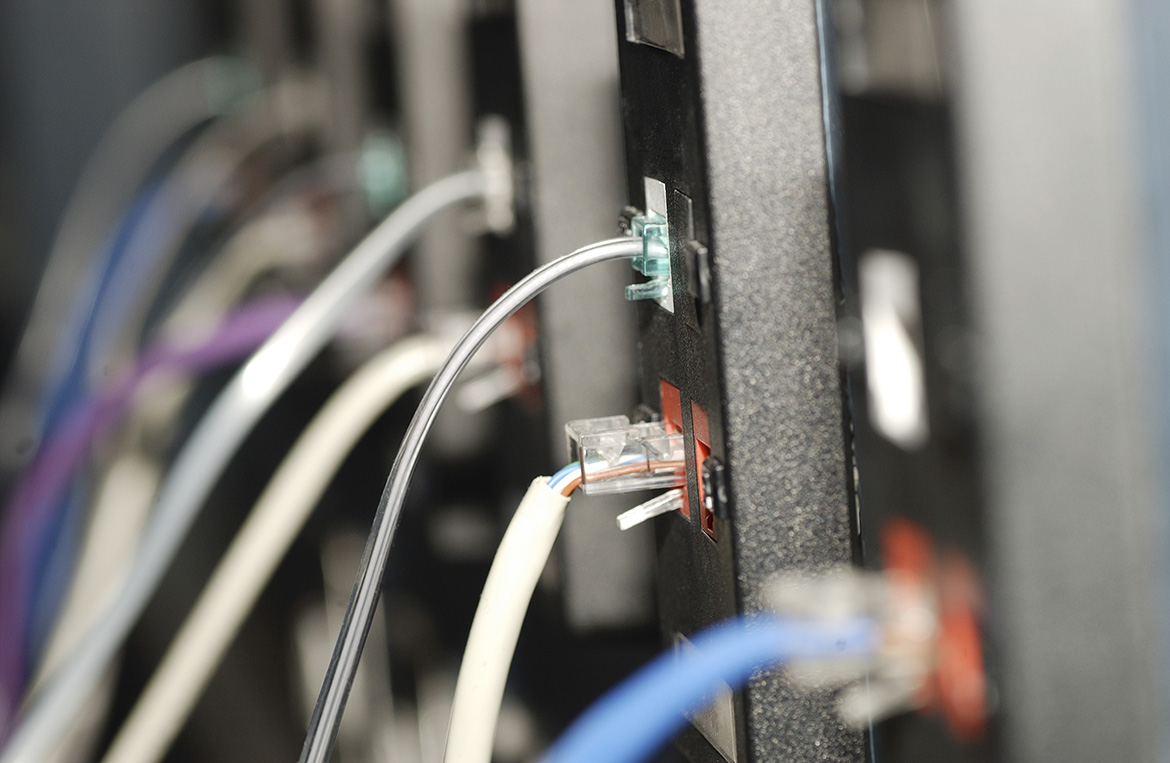 Switchboard with internet cables