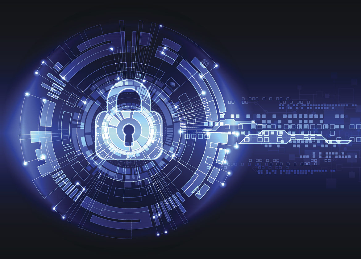 Protection background. Technology security.